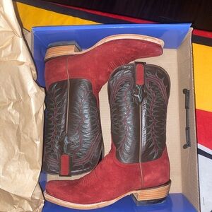 Resistol Red Cutter Toe Roughout Boots